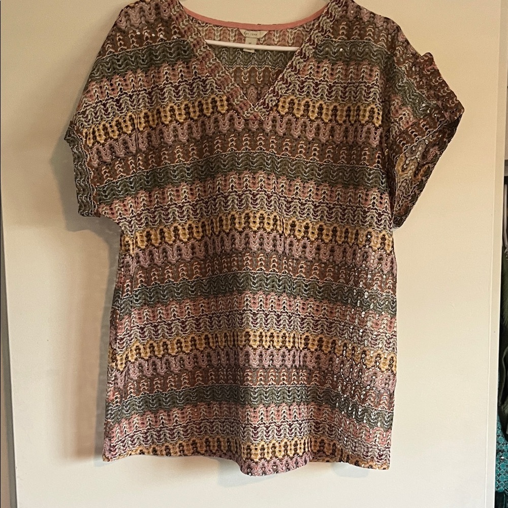 Cato Multicolor Knit Blouse